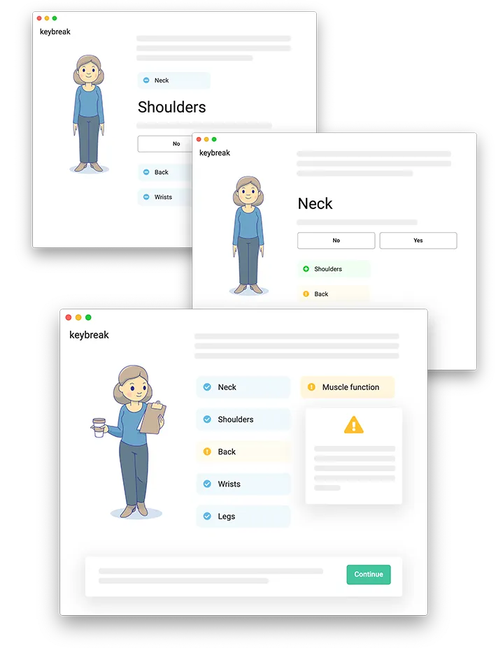 Focus areas and injury settings